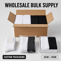 Chaussettes de sport en gros, approvisionnement en vrac, emballage personnalisé, étiquette suspendue, boîte cadeau, chaussettes athlétiques en coton, usine OEM ODM