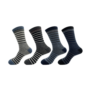 Calzini in lana spessa da uomo caldi e confortevoli a maglia di qualità superiore con motivo a righe per l'esportazione - Product Image 2