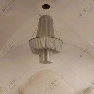 Lustre de style chinois rond E27 à six têtes, lampe à économie d'énergie pour salle à manger, décoration de la maison - Product Image 4