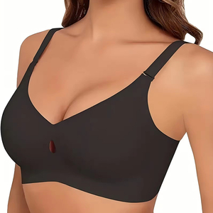 Nouveau style <span class=keywords><strong>soutien</strong></span>-<span class=keywords><strong>gorge</strong></span> sans armatures pour femme, coupe intégrale, col en V, maintien optimal, push-up, sans coutures, confortable, rembourré, lissant, pour le <span class=keywords><strong>sport</strong></span> - Product Image 4