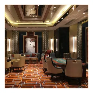 Mejor venta de alta calidad de diseño personalizado tejido alfombra del casino de lujo a prueba de alfombra del Casino para venta