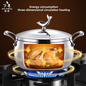Olla de Acero Inoxidable de 5 Capas para <span class=keywords><strong>Sopa</strong></span> de Restaurante de Calidad Confiable al por Mayor, a Prueba de Óxido con Doble Asa y Material Metálico - Product Image 5