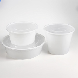 Bols de plats en <span class=keywords><strong>plastique</strong></span> PP ronds jetables personnalisés <span class=keywords><strong>avec</strong></span> couvercles - Product Image 1