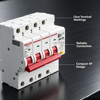 DELIXI Interruptor Automático Miniatura (MCB) al por Mayor DZ47 6kA 230V Curva C 1P Riel DIN a Granel Bajo Precio OEM Directo de Fábrica Promocional