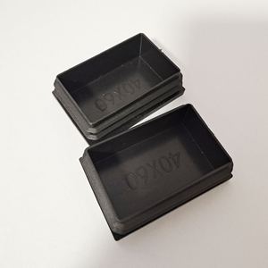 Bouchon de tube en plastique noir durable, patin de pied de meuble, connecteurs d'insertion pour pieds de lit en fer, supports d'étagère - Product Image 2