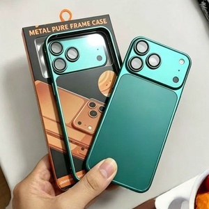 เคสโลโก้ OEM ทำจากอะลูมิเนียมอัลลอยด์แท้ พร้อมฟิล์มโลหะ สำหรับ iPhone 17 16 15 14 12 pro max แปลงเป็น 18 pro max - Product Image 5