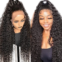 Wig Rambut Asli Vietnam Tanpa Lem, Rambut Kutikula Tertata Rapi, Wig HD Lace Frontal untuk Wanita Kulit Hitam