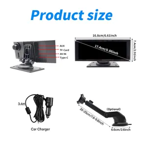 Maustor - Reproductor Multimedia Inalámbrico para Automóvil con Pantalla Táctil de 6.86 Pulgadas, <span class=keywords><strong>Android</strong></span> Auto, <span class=keywords><strong>Radio</strong></span> Estéreo para Automóvil, Reproductor de Video - Product Image 5