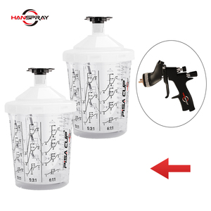 Macchina corpo gravità tazza mangime vernice Spray pistola plastica PISA tazze miscelazione aria Spray Auto - Product Image 6