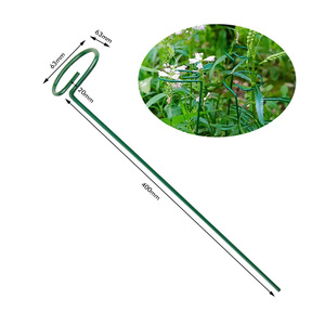 Poteaux de soutien pour plantes grimpantes, 40 cm, vert, en fer revêtu, pour jardinage domestique, supports de fleurs sur pied - Product Image 2
