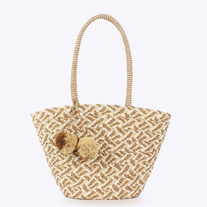 Nouveaux sacs en corde de papier grande capacité, tendance, décontractés, pour les vacances d'été, sacs à main et à bandoulière pour femmes, fermeture éclair, polyester, Tanjing - Product Image 6