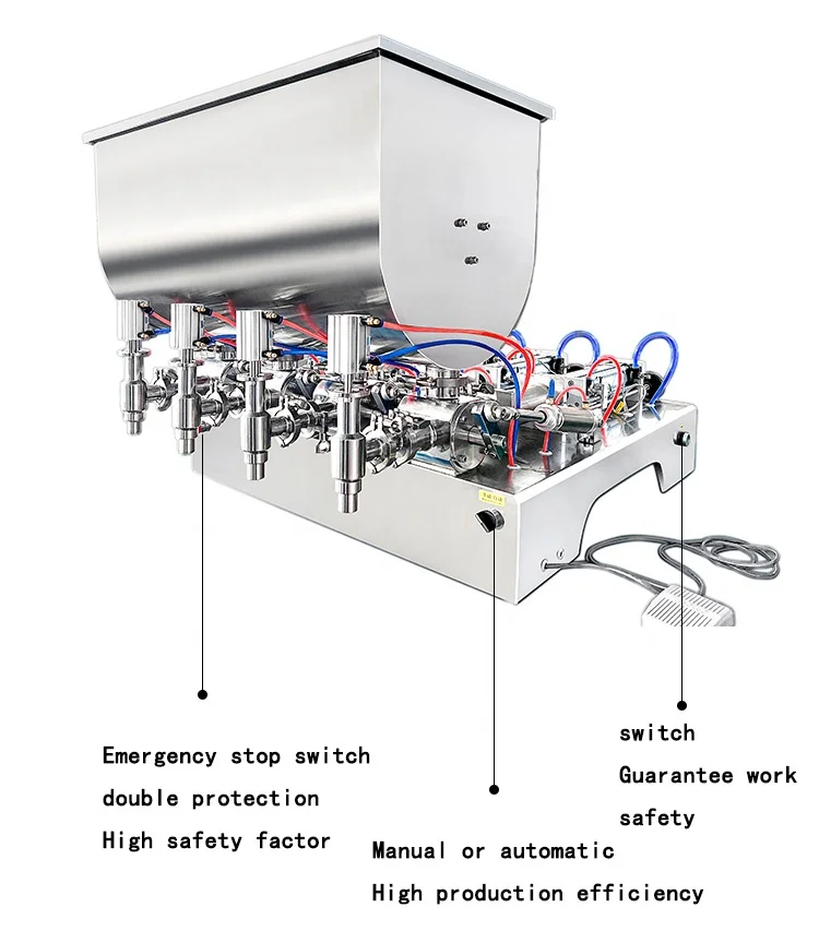 Lotion filling machine semi automatic Multi-Functional Double Head Piston Filler For Wholesales