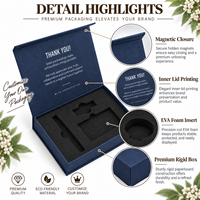 Boîte cadeau en carton rigide personnalisée de luxe avec logo, estampage à chaud doré, forme de livre, boîte magnétique pour coffret cadeau d'affaires annuel pour cadres