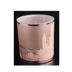 Luxury custom different types of soy wax scented decaled glass massage unique candle jars