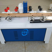 Machine automatique de fraisage et de ponçage de tiges rondes pour la fabrication de manches de balai en bois