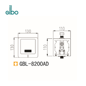 Gibo-8200 hiện đại nóng bán nước tiết kiệm điện tử <span class=keywords><strong>flusher</strong></span> cảm biến nhà vệ sinh tự động quy nạp tuôn ra van - Product Image 2