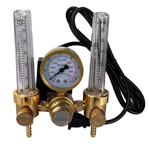 Regulador de CO2 de doble flujo con manómetro y válvulas para control de gas de soldadura, 0-15 bar, para argón - Product Image 4