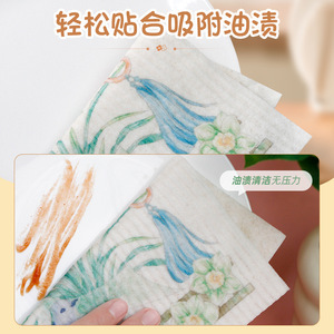 Paño de Cocina Rectangular de Pulpa de Madera y Algodón con Estampado Estilo Alemán, Absorbente, Antiadherente y Resistente al Aceite - Product Image 4