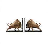 Porte-livres décoratifs en métal design moderne, couleur personnalisée, design gravé, décoration d'intérieur, sculpture, présentoir de table console, lot de 2