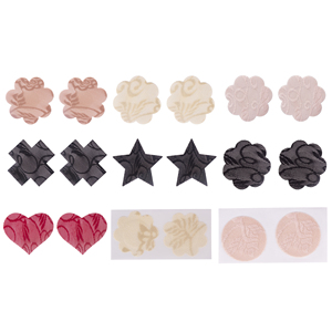 Accessoires intimes en satin sans dentelle multi-formes tissé mamelon Cove couvre-sein jetable Pasties - Product Image 2