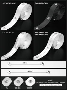 เทปพันผ้าม่านโพลีเอสเตอร์คลื่นสี<span class=keywords><strong>ดำ</strong></span>แบบรางเสาผ้าม่าน - Product Image 4