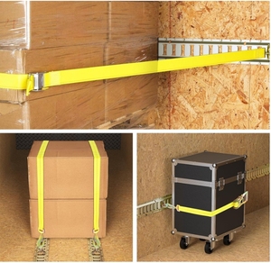 รางอีแทร็ก5ft 6แพ็คพร้อมสมอวงแหวน6ชุดรางแบบผูกลงสำหรับอุปกรณ์เสริมรถพ่วงที่แนบมา - Product Image 4