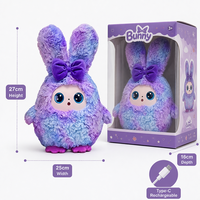 ZH-PLUSH-AI002 Jouet en peluche interactif IA avec détection émotionnelle/vibrations, yeux LED animés, dialogue IA multilingue (plus de 40 langues)