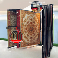 Usine Best-seller Suspension de matériau métallique indépendant Support de support de magasin de présentoir de tapis en tissu de grande surface