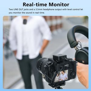 Saramonic Blink500T4 Micrófono de solapa Sistema de micrófono Lavalier inalámbrico de 4 canales para iPhone <span class=keywords><strong>Android</strong></span> Cámara Vlog YouTube Video - Product Image 4
