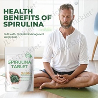 Comprimés de Spiruline OEM OBM ODM pour la Santé, Soutien Immunitaire, Marque Privée, Comprimés de Spiruline et Chlorelle Bio 500mg