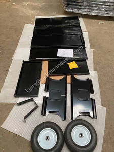 Remorque pliante à essieu unique, montage de boulons de chariot à benne de jardin - Product Image 5