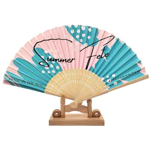 Оптовая продажа, бамбуковый веер, Индивидуальный маленький Ручной Веер на заказ, Китайский Японский винтажный Ручной Веер из бамбука и шелка