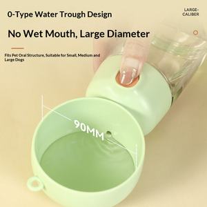 Gourde et gamelle portables écologiques pour chien avec bols intégrés pour l'eau et la nourriture – Idéales pour les voyages - Product Image 2