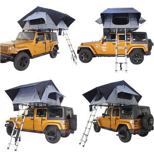OEM आउटडोर 1-3 व्यक्ति Polycotton निविड़ अंधकार 4x4 ऑफ सड़क यात्रा Foldable कार ट्रक डेरा डाले हुए नरम खोल छत के ऊपर तम्बू - Product Image 2