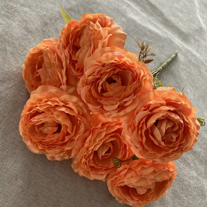 Ramos de peonías de 7 cabezas, flor falsa, 10cm de diámetro, novedad de <span class=keywords><strong>2022</strong></span> - Product Image 4