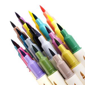 <span class=keywords><strong>Set</strong></span> di Pennarelli Morbidi a Doppia Punta Non Tossici, Penna Fine e Pennello per Calligrafia in Colori Retrò per Scuola e Aula - Product Image 5