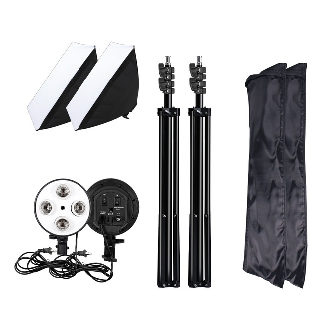 Best Umbrella 5070 Speedlight Continuous Shooting Light Lamp Soft Box With E27 Base Accessories Photography Softbox Lighting Kit