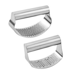 Stainless Steel Garlic Press 430 Arc Shape Household Garlic Mincer Peeler Tool - Product Image 5