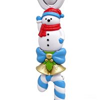 Bâton lumineux de Noël en forme de bonhomme de neige, à piles, avec LED clignotantes, idéal pour les cadeaux de Noël et les événements festifs.