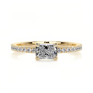 Anillo de Diamantes de Boda VVS con Certificado GRA, Chapado en Oro, Joyería Fina de Plata de Ley 925 con Moissanita, Venta al por Mayor del Fabricante - Product Image 5