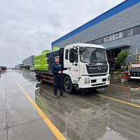 Balayeuse multifonctionnelle diesel Dongfeng avec châssis, jet d'eau haute pression et brosses latérales pour zones urbaines/scéniques