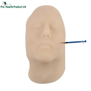 Nâng cấp con người Nam mặt thực tế Silicone mannequin đầu manikin mặt tiêm đào tạo khâu thực hành mô hình