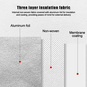 Sac isotherme de livraison de nourriture personnalisé avec logo, sac isotherme écologique imperméable pour le déjeuner et l'emballage des aliments - Product Image 4