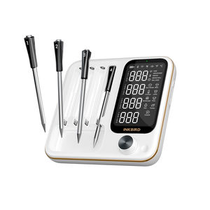 INKBIRD termometer BBQ INT-14-BW, Wifi <span class=keywords><strong>Bluetooth</strong></span> 4 Set <span class=keywords><strong>Probe</strong></span> makanan nirkabel - Product Image 1