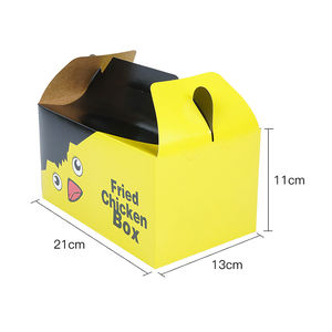 Boîtes en carton personnalisées pour la restauration rapide à emporter, pop-corn, nuggets, emballage pour ailes rôties, poulet frit et frites, en papier - Product Image 2