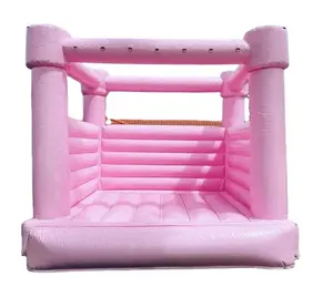 Inflatable pink inflatable bounce house Mini Small Bouncing Inflatable Bouncer Bouncy Castle Toddler All White Bounce House