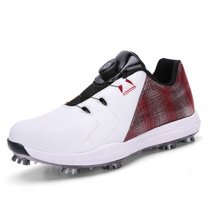 Profesional impermeable ligero hombres zapatos de Golf cómodo Spike al aire libre Golf caminar deporte zapatillas para hombres