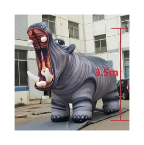 customized new design Christmas giant advertising inflatable hippo model for sale