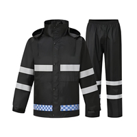 Imperméable et pantalon en tissu Oxford personnalisables, ensemble de pluie écologique pour la patrouille en extérieur, le travail et les voyages