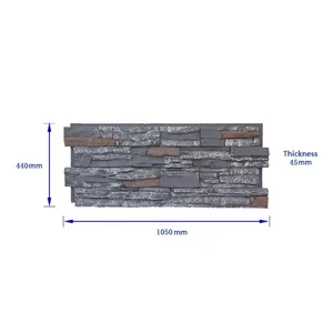 NEU 스톤 얼굴 가짜 패널 벽 덮개 패널 돌 베니어 공장 도매 중국 슬림 표면 보드 바위 벽 패널